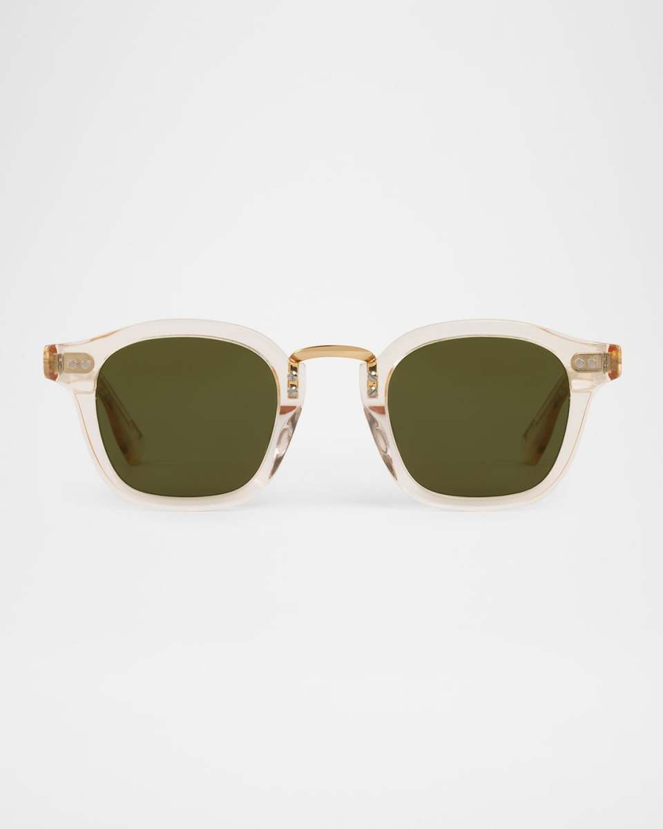Campbell Acetate & Stainless Steel Round Sunglasses
